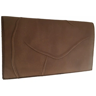 Pre-owned Maison Margiela Leather Wallet In Brown