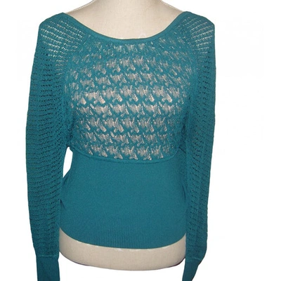 Pre-owned Catherine Malandrino Jersey Top In Turquoise