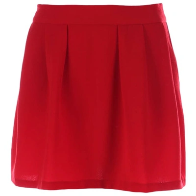 Pre-owned Ganni Mini Skirt In Red