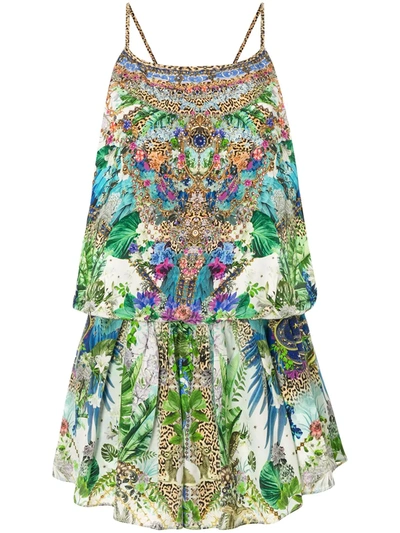 Camilla Moon Garden Playsuit In Multicolour