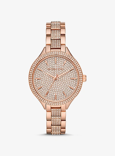 Michael Kors Pavé Rose Gold-tone Watch