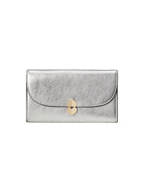 kate spade silver clutch