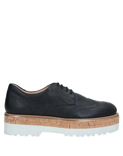 Hogan Lace-up Shoes In Black