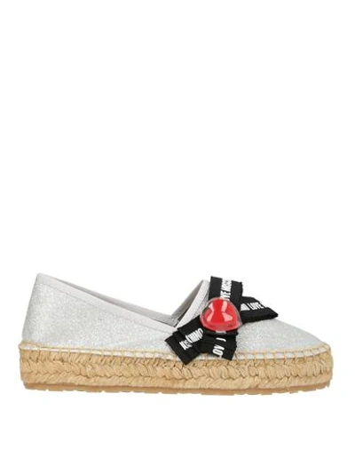 Love Moschino Espadrilles In Silver