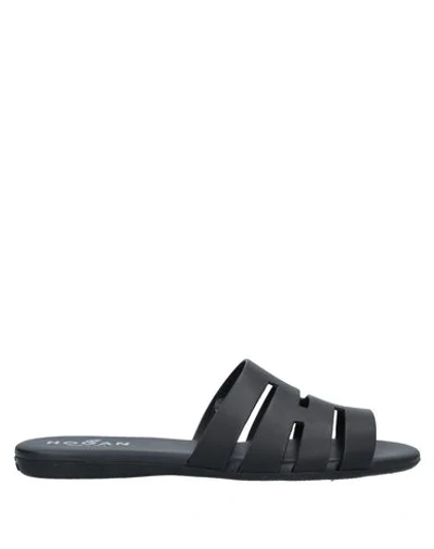 Hogan Sandals In Black