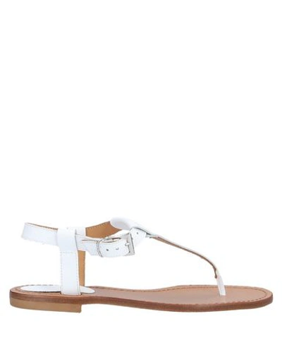 Anna F Toe Strap Sandals In White