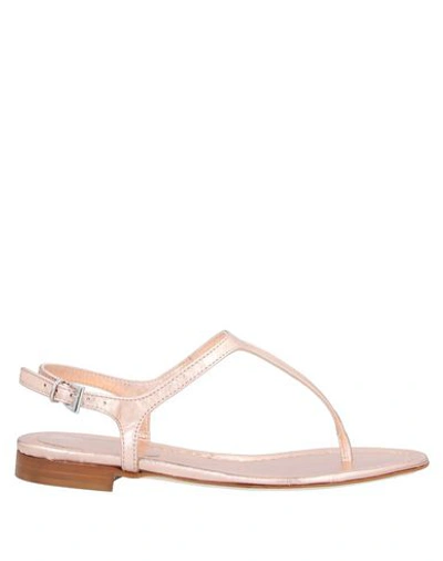 Anna F Toe Strap Sandals In Pastel Pink