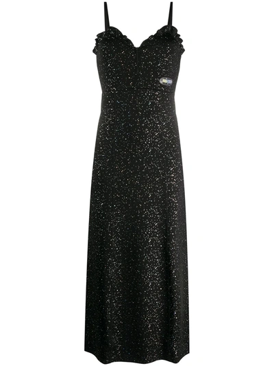 Kenzo Iredescent Shimmer Dress In Black