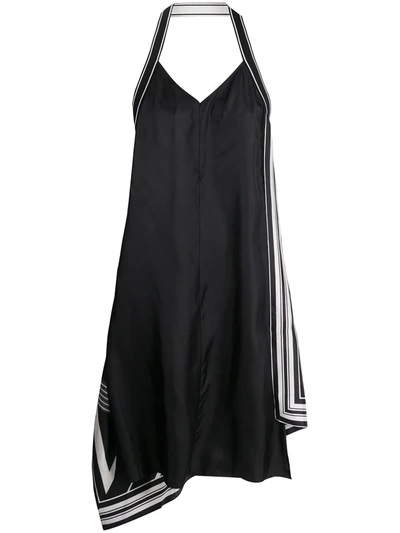 Rag & Bone Isadora Halterneck Dress In Black/white