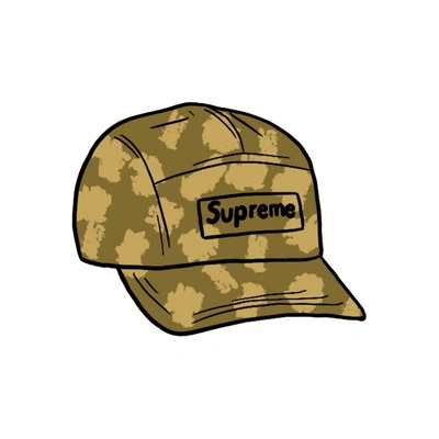 Pre-owned Supreme  Satin Digi Camo Camp Cap Olive