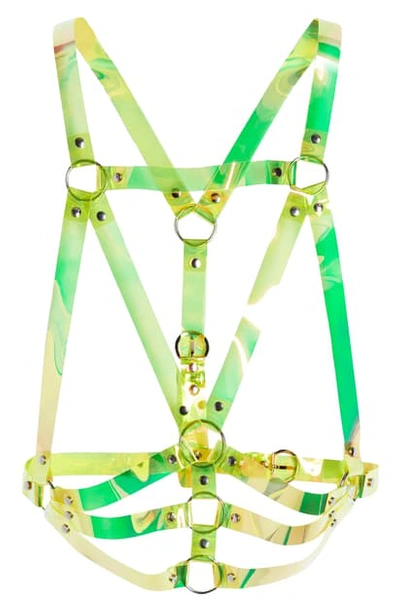 Topshop Festival Body Harness In Yellow