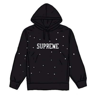 Pre-owned Supreme  Eyelet Hooded Sweatshirt Black