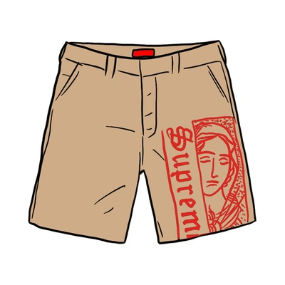 Pre owned Supreme Mary Work Short Khaki   ModeSens