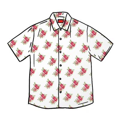 Pre-owned Supreme Floral Rayon S/s Shirt White | ModeSens