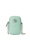Gucci Gg Marmont Leather Mini Bag In Green