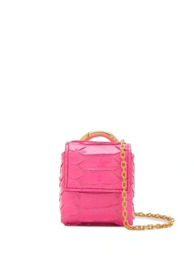 Tubici Parigi Python-effect Mini Bag In Pink