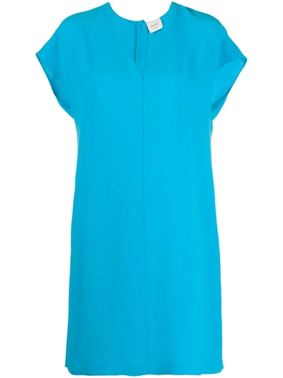 Alysi Short-sleeve Dress In Blue