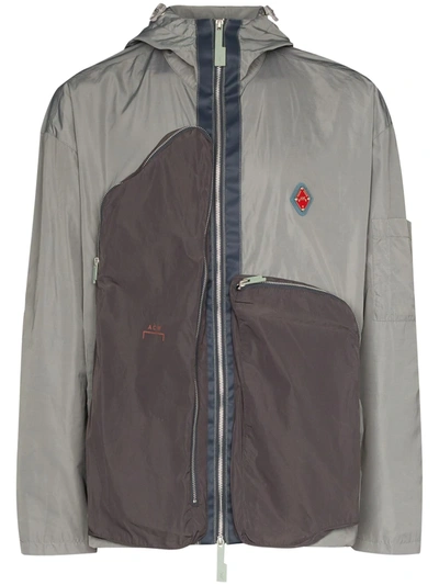A-cold-wall* Passage Asymmetric Panel Jacket In Grey