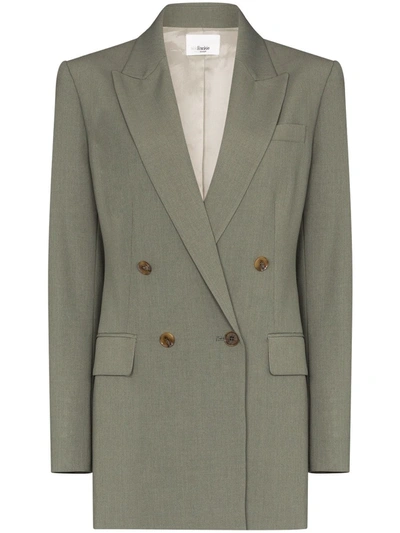 The Frankie Shop Elvira Double-breasted Jacket In Green