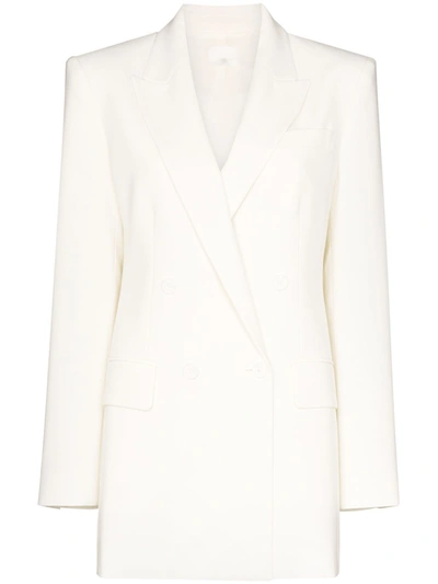 The Frankie Shop Elvira Double-breasted Jacket In White