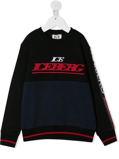 Iceberg Kids' Logo Print Sweatshirt In Blue