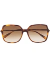 Gucci 57mm Square Sunglasses In Brown