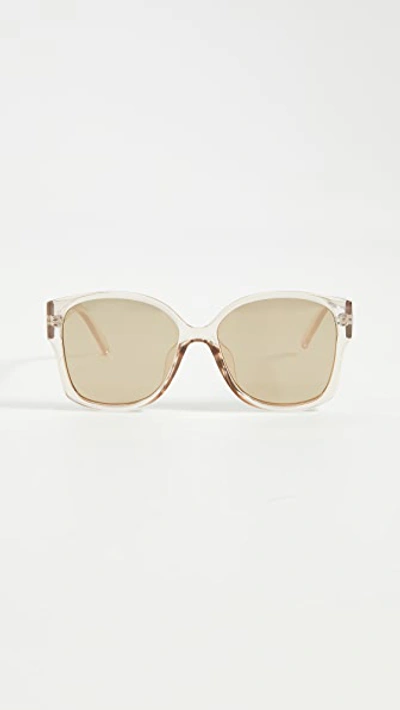Le Specs Athena 56mm Special Fit Oversized Sunglasses In Stone Gold Mirror