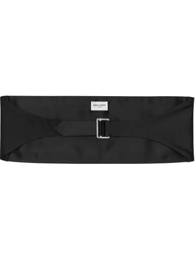 Saint Laurent Wide Waist-cinching Belt In Black
