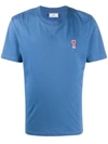 Ami Alexandre Mattiussi Embroidered Logo T-shirt In Blue