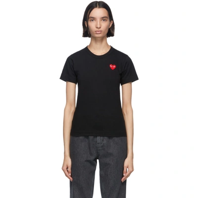 Comme Des Garçons Play Comme Des Garcons Play Black And Red Heart Patch T-shirt