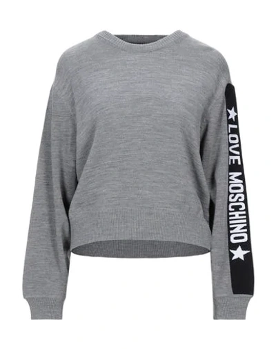 Love Moschino Sweaters In Grey