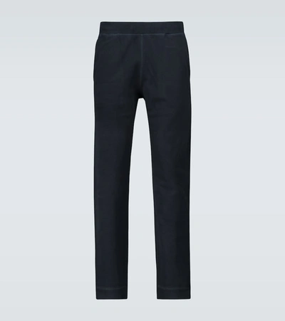 Sunspel Loopback Cotton Sweatpants In Black