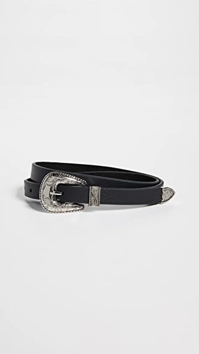 B-low The Belt Frank Leather Belt In Black Silver