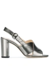 Tod's Metallic Leather Crisscross Sandals