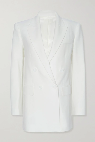 The Frankie Shop Elvira Woven Blazer In White