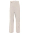 The Frankie Shop Pernille Woven Straight-leg Pants In Light Gray