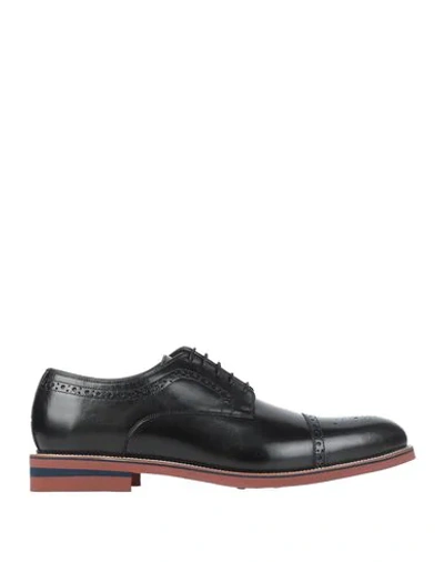 Pollini Lace-up Shoes In Black