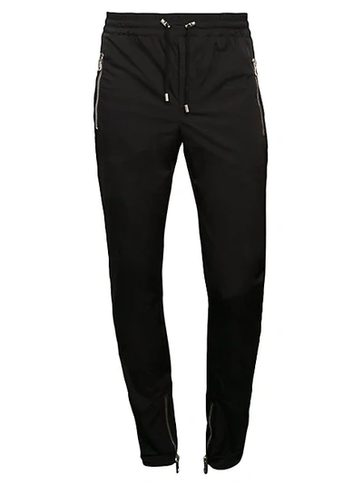 Balmain Zip Detail Joggers In Noir