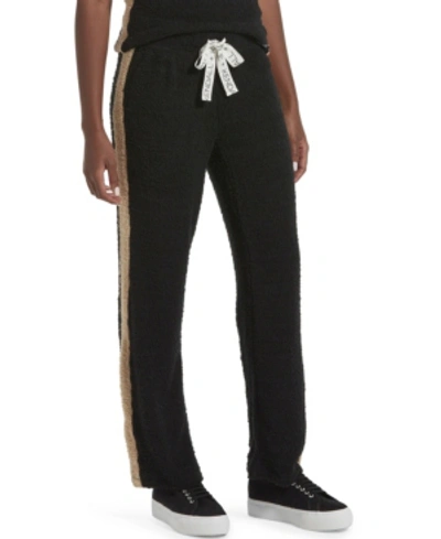 Kendall + Kylie Women's Microfleece Lounge Pant In Black