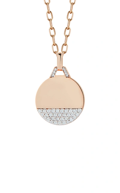 Walters Faith Dora Diamond-pendant 18k Rose-gold Necklace In Pink