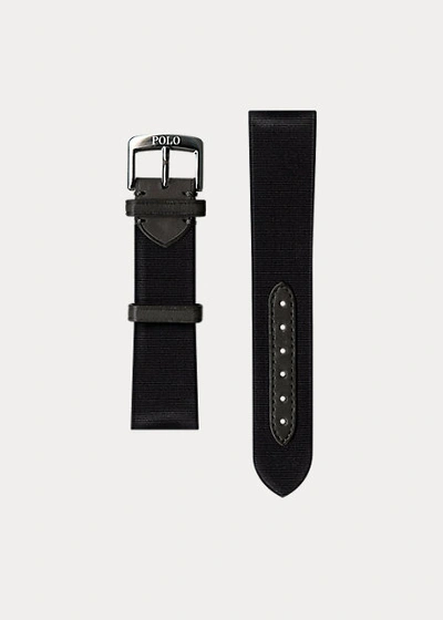 Ralph Lauren Silk Faille Watch Strap In Black Tie Silk