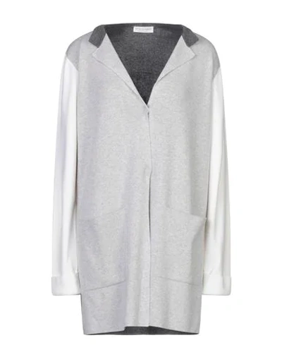 Le Tricot Perugia Cardigan In Light Grey