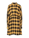 Woolrich Short Dresses In Ocher