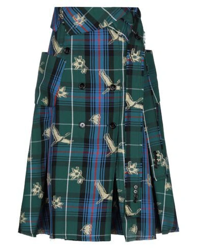 Golden Goose Woman Midi Skirt Green Size S Virgin Wool, Wool, Polyamide, Metal, Polyester