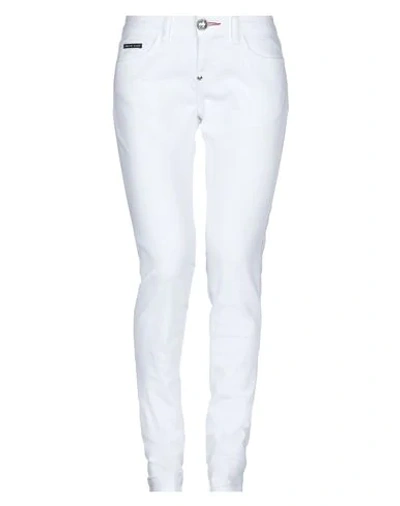 Philipp Plein Denim Pants In White