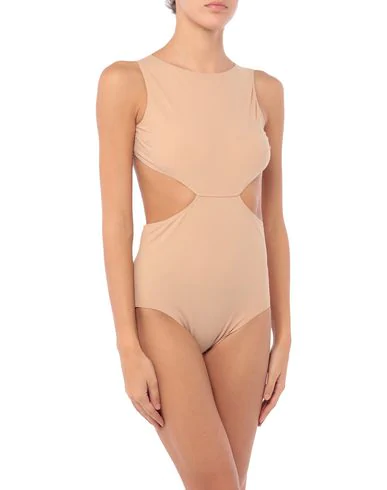 pale pink one piece swimsuit