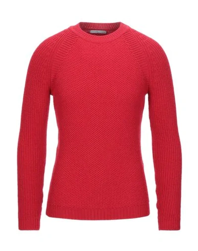 Grey Daniele Alessandrini Sweaters In Red