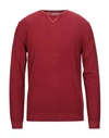 Bellwood Sweaters In Brick Red