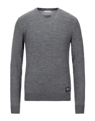 John Richmond Sweaters In Grey