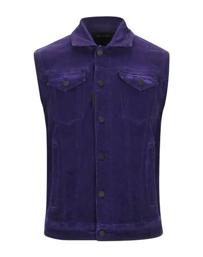 Dsquared2 Denim Outerwear In Purple